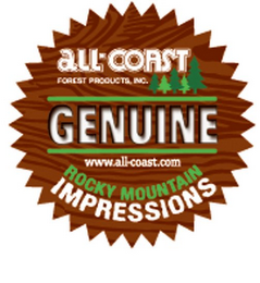 ALL-COAST FOREST PRODUCTS, INC. GENUINE WWW.ALL-COAST.COM ROCKY MOUNTAIN IMPRESSIONS logo