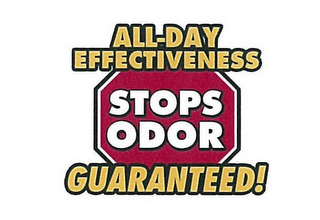 ALL-DAY EFFECTIVENESS STOPS ODOR GUARANTEED! logo