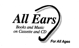 ALL EARS BOOKS AND MUSIC ON CASSETTE AND CD FOR ALL AGES logo