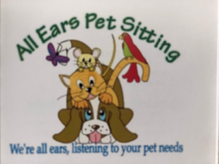 ALL EARS PET SITTING WE'RE ALL EARS LISTENING TO YOUR PET NEEDS logo