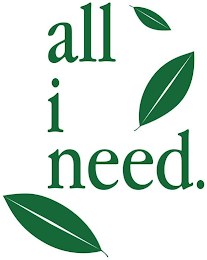ALL I NEED. logo