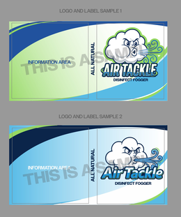 ALL INFORMATION LOGO AND LABEL SAMPLE 1 LOGO AND LABEL SAMPLE 2 IS AIR TACKLE DISINFECT FOGGER H DISINFECT FOGGER THISIS THIS logo