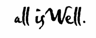 ALL IS WELL. logo
