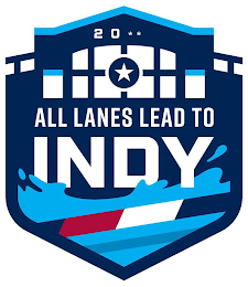 ALL LANES LEAD TO INDY 2 0 * * logo