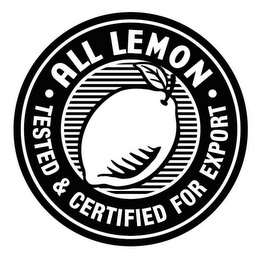 ALL LEMON TESTED & CERTIFIED FOR EXPORT logo