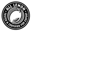 ALL LEMON TESTED & CERTIFIED FOR EXPORT logo