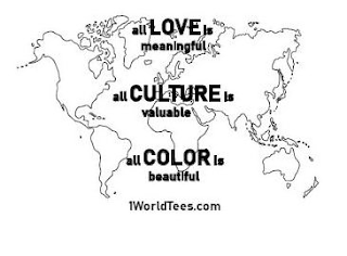 ALL LOVE IS MEANINGFUL ALL CULTURE IS VALUABLE ALL COLOR IS BEAUTIFUL 1WORLDTEES.COM logo