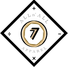 ALL N' ALL APPAREL. 777 X + - DIVISION SIGN logo