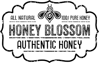 ALL NATURAL 100% PURE HONEY HONEY BLOSSOM AUTHENTIC HONEY logo