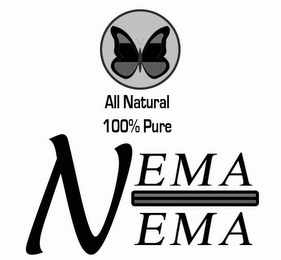 ALL NATURAL 100% PURE NEMA NEMA logo