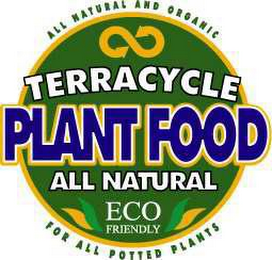 ALL NATURAL AND ORGANIC TERRACYCLE PLANT FOOD ALL NATURAL ECO FRIENDLY FOR ALL POTTED PLANTS logo