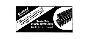 ALL NATURAL AROME NATUREL TOGGENBURGER GENUINE SWISS CHOCOLATE WAFERS GAUFRETTES AU CHOCOLAT logo