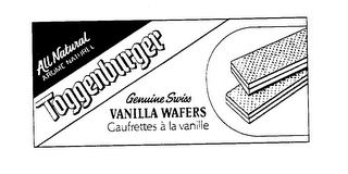 ALL NATURAL AROME NATUREL TOGGENBURGER GENUINE SWISS VANILLA WAFERS GAUFRETTES A LA VANILLE logo