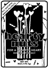 ALL NATURAL BAKED PEANUTS HEARTY NUTS FOR A HEALTHY HEART SOY BEAN PRODUCT NET WT. 6OZ (170.1G) logo