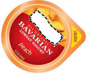 ALL NATURAL BAVARIAN LOWFAT YOGURT PEACH NEW! logo