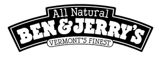 ALL NATURAL BEN & JERRY'S VERMONT'S FINEST logo