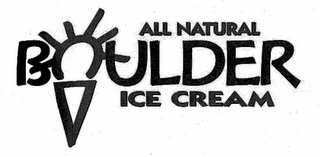 ALL NATURAL BOULDER ICE CREAM logo