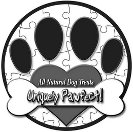 ALL NATURAL DOG TREATS UNIQUELY PAWFECT! logo