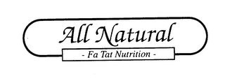 ALL NATURAL FA TAT NUTRITION logo