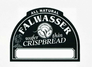 ALL NATURAL FALWASSER WATER THIN CRISPBREAD MADE IN AUSTRALIA logo