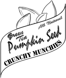 ALL NATURAL GREEN TEA PUMPKIN SEED CRUNCHY MUNCHIES logo