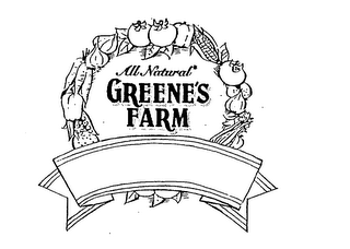 ALL NATURAL GREENE'S FARM logo