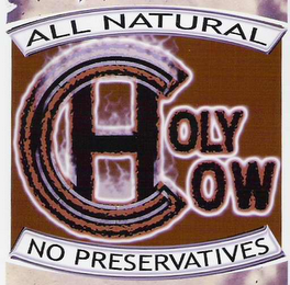 ALL NATURAL HOLY COW NO PRESERVATIVES logo