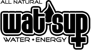 ALL NATURAL WAT SUP WATER ENERGY logo