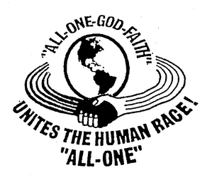 "ALL-ONE-GOD-FAITH" UNITES THE HUMAN RACE! "ALL-ONE" logo