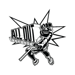 ALL OUT LACROSSE logo