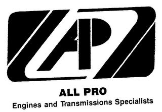 ALL PRO ENGINE AND TRANSMISSION logo