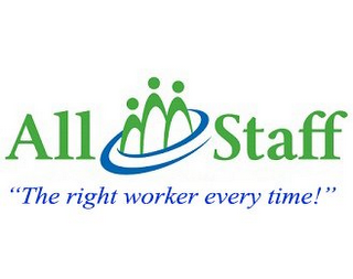 ALL STAFF "THE RIGHT WORKER EVERY TIME!" logo