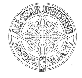 ALL-STAR WEEKEND MINNESOTA FEB. 11-13, 1994 NBA logo
