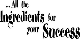 ... ALL THE INGREDIENTS FOR YOUR SUCCESS logo