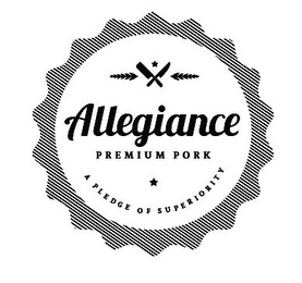 ALLEGIANCE PREMIUM PORK A PLEDGE OF SUPERIORITY logo