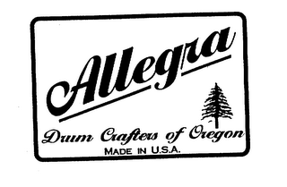 ALLEGRA DRUM CRAFTERS OF OREGON logo