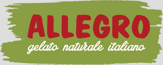 ALLEGRO GELATO NATURALE ITALIANO logo