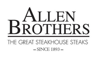ALLEN BROTHERS THE GREAT STEAKHOUSE STEAKS SINCE 1893 logo