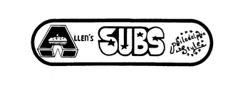 ALLEN'S SUBS PHILADELPHIA STYLE logo