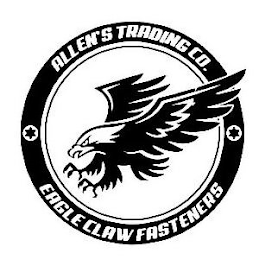 ALLEN'S TRADING CO. EAGLE CLAW FASTENERS logo