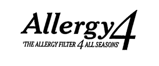 ALLERGY 4 'THE ALLERGY FILTER 4 ALL SEASONS' logo