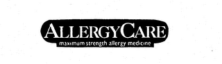 ALLERGY CARE MAXIMUM STRENGTH ALLERGY MEDICINE logo