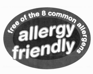 ALLERGY FRIENDLY FREE OF THE 8 COMMON ALLERGENS logo