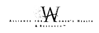 ALLIANCE FOR WOMEN'S HEALTH & RESEARCH logo