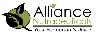 ALLIANCE NUTRACEUTICALS YOUR PARTNERS IN NUTRITION logo
