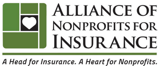 ALLIANCE OF NONPROFITS FOR INSURANCE A HEAD FOR INSURANCE. A HEART FOR NONPROFITS. logo