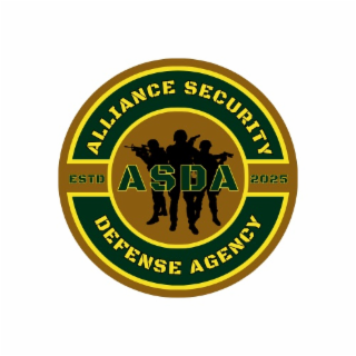 ALLIANCE SECURITY DEFENSE AGENCY ESTD 2025 ASDA logo
