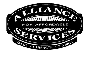 ALLIANCE SERVICES FOR AFFORDABLE VALUE STRENGTH SAVINGS logo