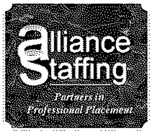 ALLIANCE STAFFING PARTNERS IN PROFESSIONAL PLACEMENT logo