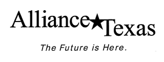 ALLIANCE TEXAS THE FUTURE IS HERE. logo